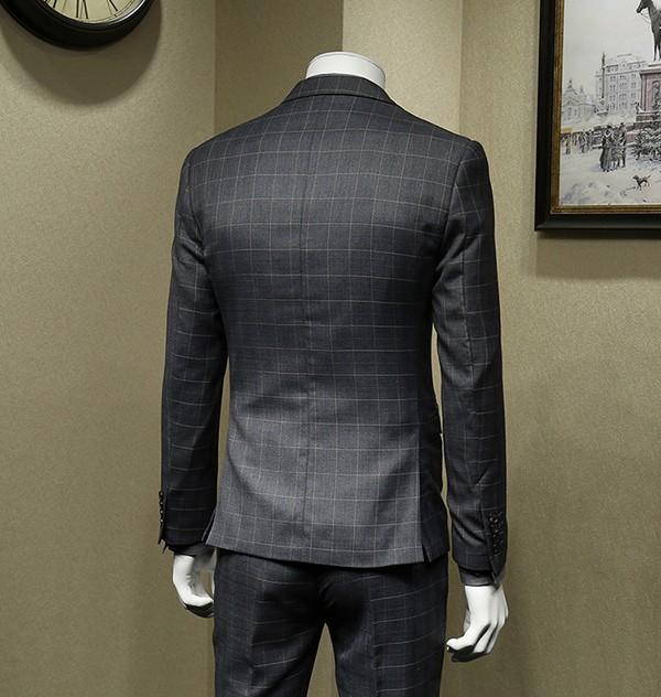 送料無料 スリーピース ベスト付け スーツ 二つのボダン メンズ