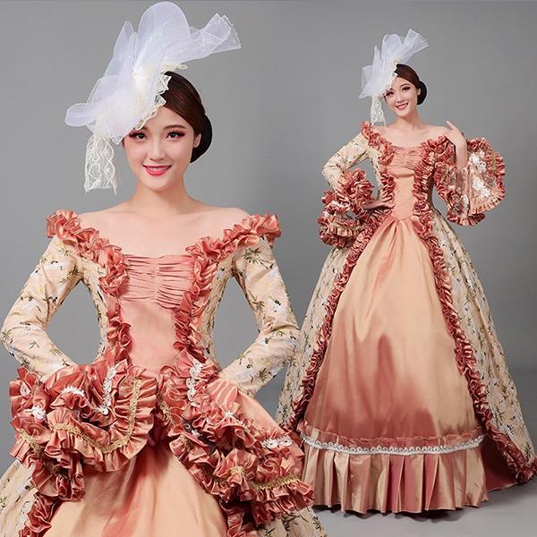 中世 貴婦人ドレス ステージ 衣装 中世ドレス ヨーロッパ 貴族 王族服 ジュリエット カラードレス 演出 現代劇演出 ヨーロッパ風 演出 パーティードレス  eh151jc