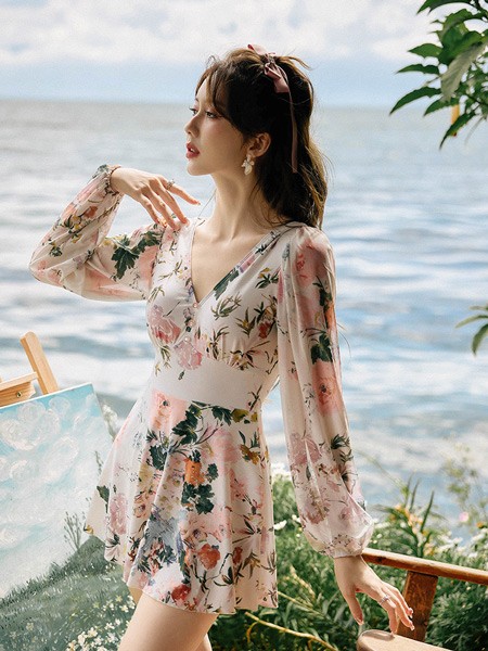 レビュー投稿で+5%還元】ワンピース 水着 レディース 体型カバー 長袖