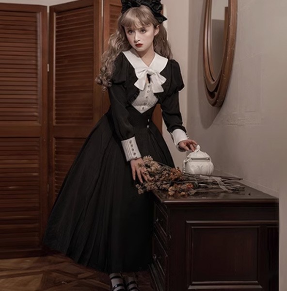 【レビュー投稿で+5%還元】ロリータコンカフェ 衣装 セットアップ クラロリ ジャケット ワンピ 控えめ クラシカル 上品 ゴスロリ 病み可愛い メイド服 COS ロマンティック  ロリータ ゴスロリ パーティー  Lolita ワンピース ハロウィンコスチューム S M L レビュー投稿で+5%還元】ロリータコンカフェ 衣装 セットアップ