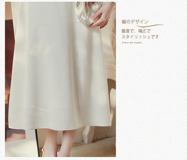 ドレス ロングドレス 袖あり 演奏会 ワンピース ピアノ発表会 ロング丈