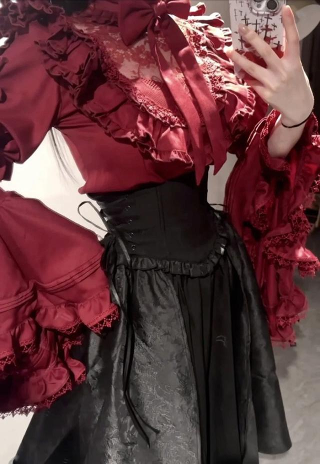 ロリータ コスチューム ハロウィン ブラウス スカート 上下セット