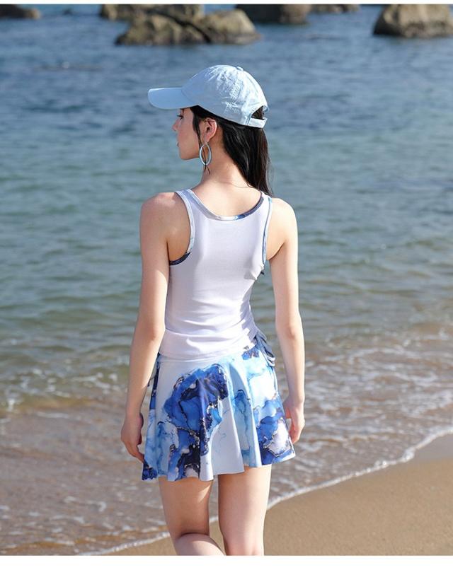 水着 タンキニ レディース 体型カバー M L 2L 3L ノンワイヤー 半袖