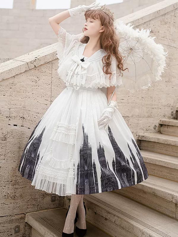 ワンピース ロリータ ハロウィン 魔女風 ウイッチ 魔法使い ショート丈