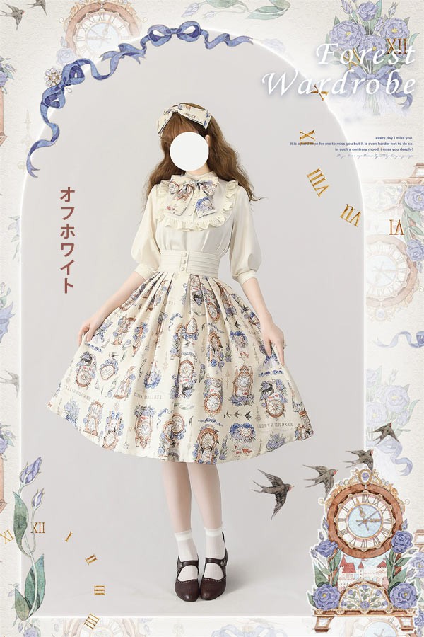 ロリータワンピース 花柄 ジャンパースカート シャツ追加可 トップス