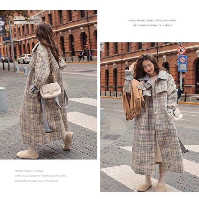 チェスターコート レディース 冬 チェック柄 ロングコート アウター