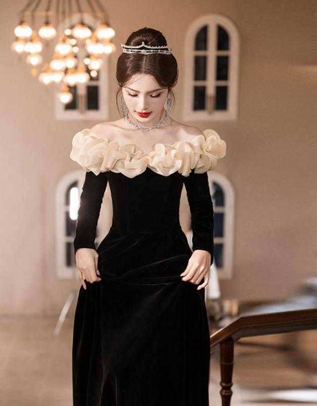 ドレス オフショルダー 大人 ピアノ 発表会 ロングドレス 演奏会 演奏