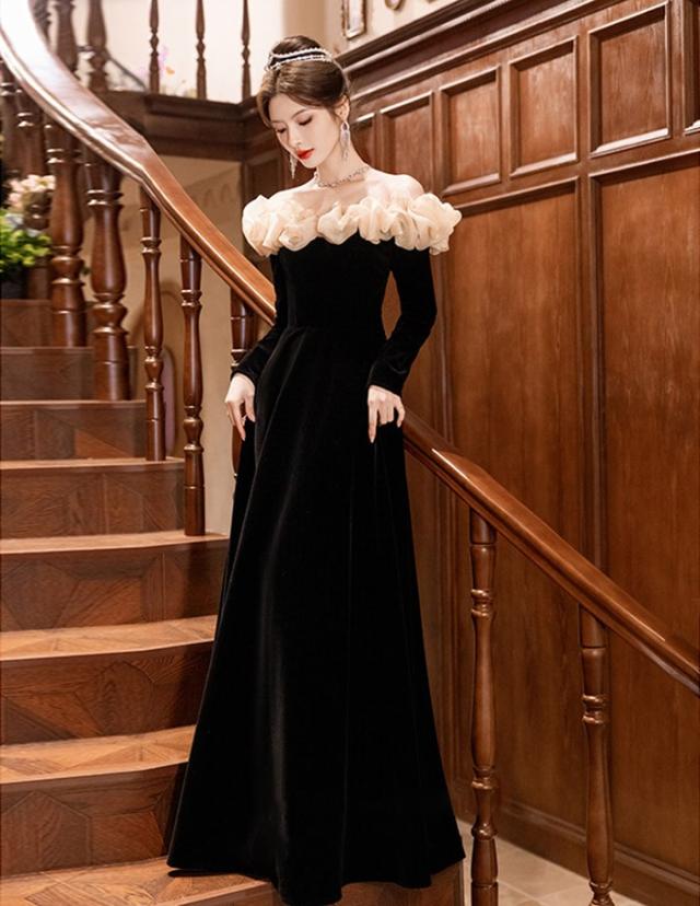 ドレス オフショルダー 大人 ピアノ 発表会 ロングドレス 演奏会 演奏