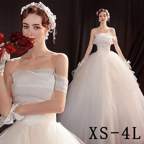 花嫁 ウェディングドレス ビスチェタイプ プリンセスライン 白ドレス ワンピース プリンセス かわいい シンプル 結婚式 披露宴 前撮り 後撮り 撮影用 フォトウェディング 小柄 小さいサイズ 大きいサイズ ロングドレス da146n1n1l9