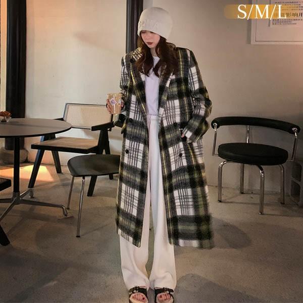 【レビュー投稿で+5%還元】チェスターコート チェック柄 レディース ロングコート コクーンコート フードなし 中綿コート ロングチェスターコート 超ロング アウター 秋 冬 冬服 定番 オーバーサイズ カジュアル あったか 暖かい 可愛い 体型カバー コート 韓国 大人 S M L