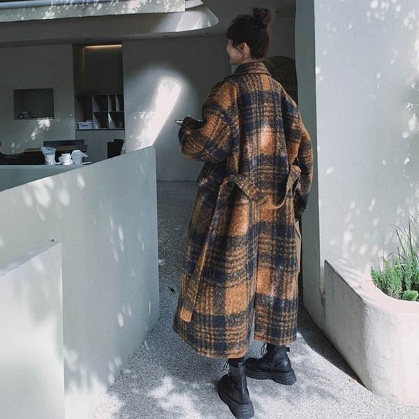 レビュー投稿で+5%還元】チェスターコート チェック柄 レディース