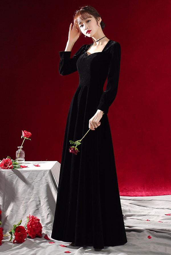 ドレス 大人 ピアノ 発表会 ロングドレス 大きいサイズ 袖付き 長袖