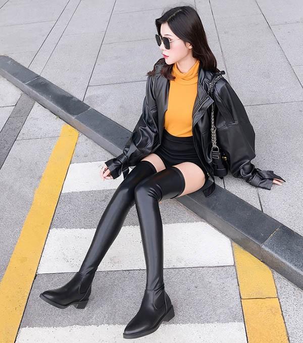 レビュー投稿で+5%還元】ブーツ レディース ロングブーツ オーバーニー