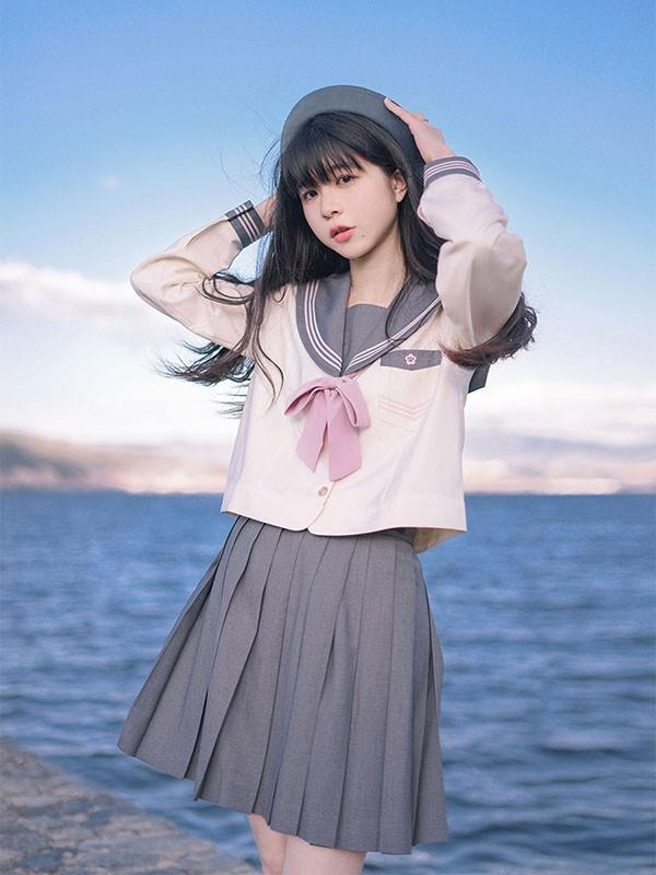 レビュー投稿で+5%還元】セーラー服 卒業式 女の子 制服 学生制服 5点