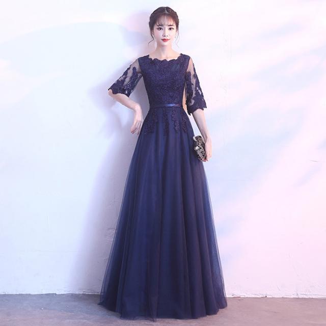 4カラー・6サイズ】ロングドレス パーティー 他と被らない グレー 演奏