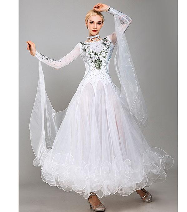 社交ダンスドレス レディース ドレス ダンス衣装 ダンスドレス 刺繍