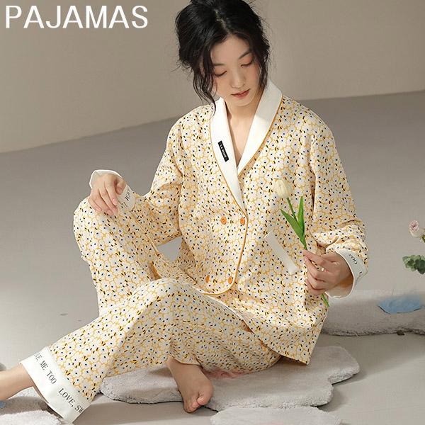 【レビュー投稿で+5%還元】パジャマ レディース 上下セット 花柄 綿100％ ルームウェア 前開き レディース 2点セット かわいい オーバーサイズ ナイトウェア 通気性 部屋着 寝巻 誕生日 授乳服 綿 あったかい ゆったり 可愛い 部屋着 秋冬 大きいサイズ pd016s1s1l9の通販は 5,793円