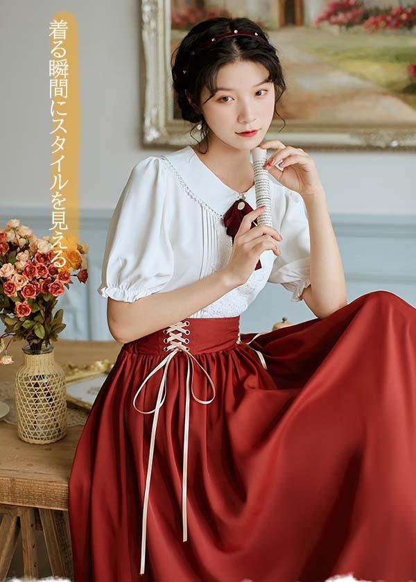 レビュー投稿で+5%還元】洋服 ロリータ ブラウス ピーターパンカラー