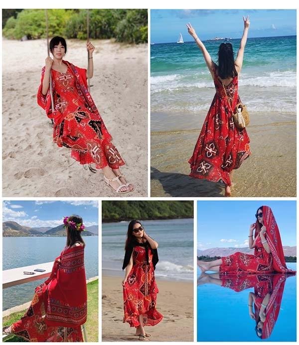 楽天市場】ハワイ リゾートワンピース マキシ丈 七分袖 体型カバー