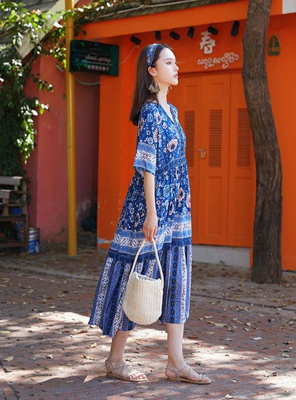 【レビュー投稿で+5%還元】ハワイ リゾートワンピース 選べるタイプ ミモレ丈 ショート丈 半袖 五分袖 オフショルダー Ｖネック 花柄 総柄 体型カバー 夏ワンピ ロングワンピース 沖縄 海外旅行 レディース 友人 姉妹 マキシワンピース おしゃれ 大人可愛い レビュー投稿で+5%還元】ハワイ リゾートワンピース ミモレ丈 五分袖 V