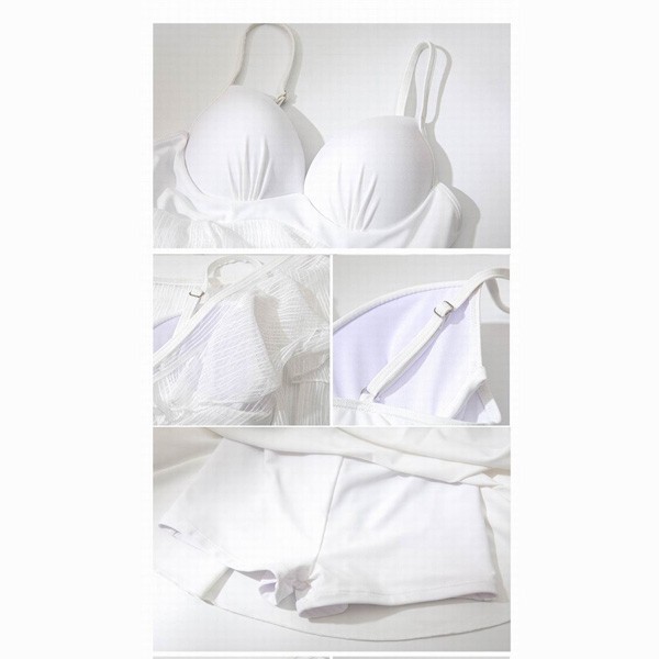 【レビュー投稿で+5%還元】水着 レディース パフスリーブ レオタード水着 パッド付 かわいい ピンク 大きいサイズ シアー袖 フリル 小胸 夏 海 ビーチ 温泉旅行 df035x0x0l9