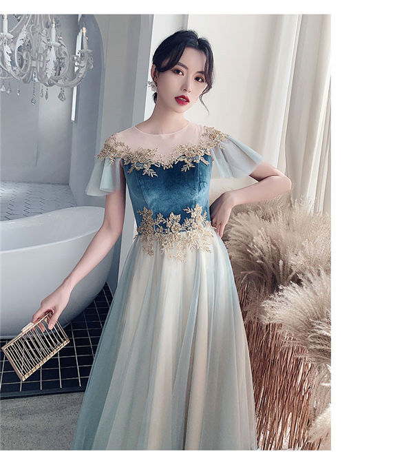 ロングドレス ドレス 大人 ピアノ 発表会 グリーン パーティードレス