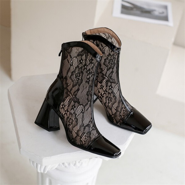 メッシュブーツ サンダル レディース 厚底 美脚 通気 おしゃれ 透かし