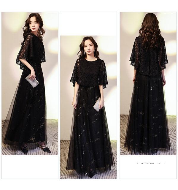 無料裾上げ対応】ロングドレス ドレス 大人 黒 赤 演奏会 パーティー