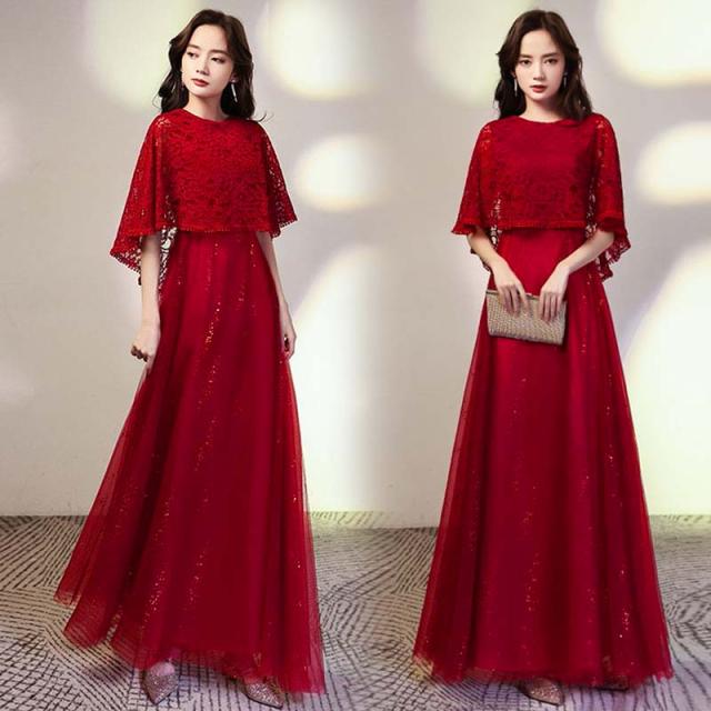 無料裾上げ対応】ロングドレス ドレス 大人 黒 赤 演奏会 パーティー