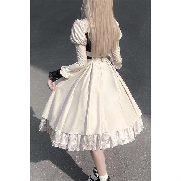 ワンピース ロリータ レディース ゴスロリ ハイウエスト Aライン 暗黒風 ロリィタファッション 長袖 ロリータワンピース コスチューム コスプレ 衣装 洋服 日常 仮装 パーティ イベント ステージ 文化祭 学園祭 春秋用 d9097z7z7h5 ワンピース ロリータ レディース ゴスロリ ハイウエスト Aライン 暗黒