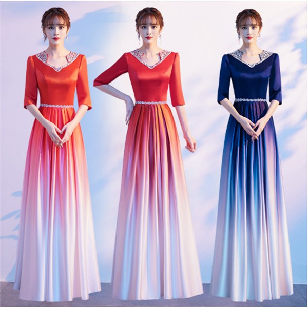 【レビュー投稿で+5%還元】ドレス 大人 ピアノ 発表会 ロングドレス 演奏会 結婚式 母親 ピアノ発表会 ワンピース ブライズメイド ロング 演奏会ドレス 演奏会用ドレス パーティードレス 大きいサイズ ステージ用衣装 カラードレス 女子会 20代 30代 40代 コンサート