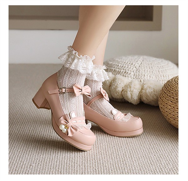 ロリータ 厚底 ロリィタパンプス ゴスロリ おでこ靴 ロリィタ靴 ヒール