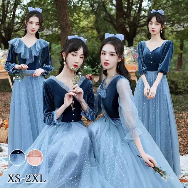 ブライズメイド ドレス 大人 ピアノ 発表会 ロングドレス 演奏会 結婚式 演奏会用ドレス 母親 ロング 披露宴 レディース 大きいサイズ ピアノ発表会 韓国 イブニングドレス パーティードレス ワンピース 二次会 花嫁