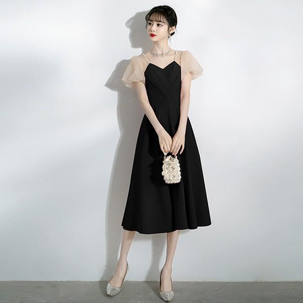 【レビュー投稿で+5%還元】ドレス 大人 ピアノ発表会 お呼ばれ フォーマル 半袖 パーティードレス 大きいサイズ ステージ Aライン ワンピース Vネック ミモレ丈 レビュー投稿で+5%還元】ドレス 大人 ピアノ発表会 お呼ばれ