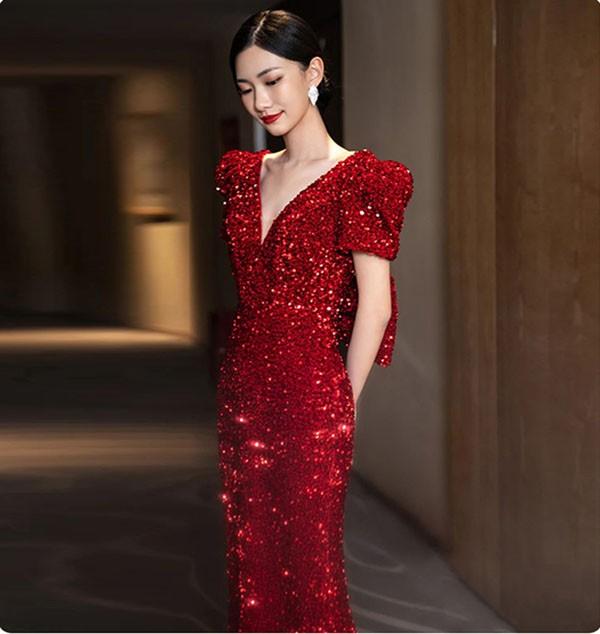 【レビュー投稿で+5%還元】ドレス 大人 ピアノ発表会 バックシャン マーメイドドレス セクシー Vネック 演奏会 大きいリボン 結婚式 フェミニン パーティードレス レビュー投稿で+5%還元】ドレス 大人 ピアノ発表会 バックシャン