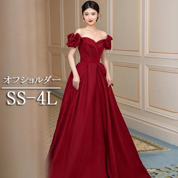 【レビュー投稿で+5%還元】ドレス 大人 ピアノ発表会 オフショルダー ドレス サテン 演奏会 結婚式 フェミニン パーティードレス ロングドレス 袖あり お呼ばれ
