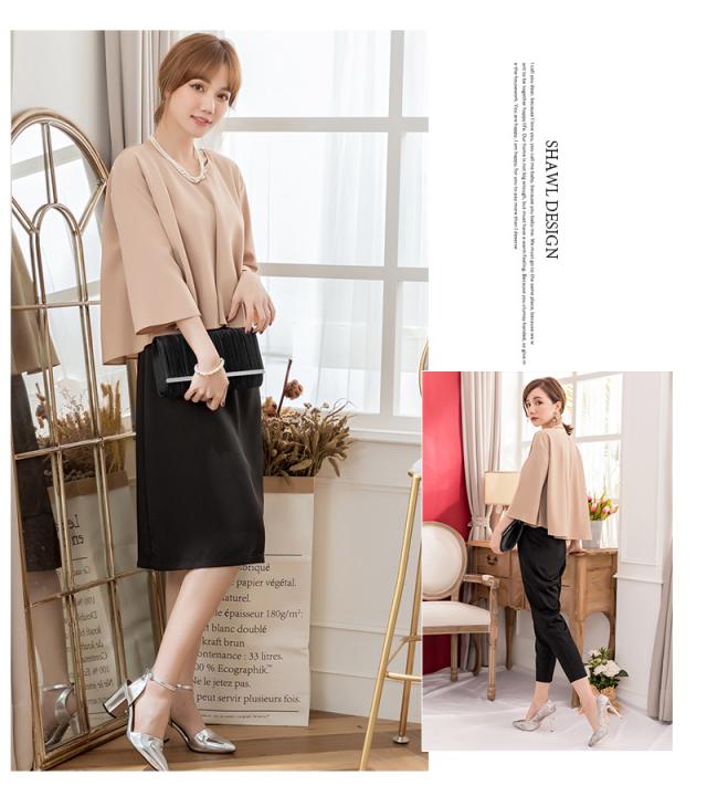 レビュー投稿で+5%還元】パンツドレス 三点セット 着るだけで美しい