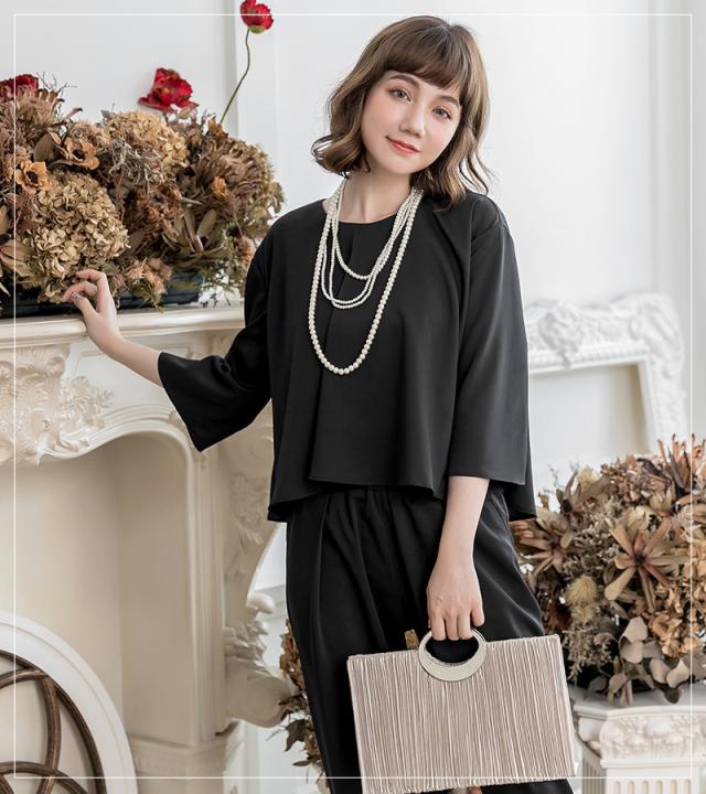 【レビュー投稿で+5%還元】パンツドレス 三点セット 着るだけで美しいシルエット 二次会 フォーマル オフィスカジュアル  お宮参り 披露宴 痩せみえ効果 プレゼント ギフト パンツスタイル ドレス パンツスーツ 結婚式 レディース  スーツ パーティードレス 入学式 卒園式 レビュー投稿で+5%還元】パンツドレス 三点セット 着るだけで美しい