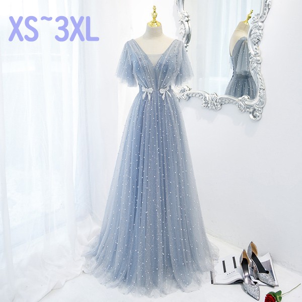 レディースドレス 大人 ピアノ発表会 演奏会 ロング丈 結婚式 半袖　編み上げ ワンピース 二次会 女子会 成人式 おしゃれ 可愛いロングドレス 袖あり お呼ばれ 20代 30代