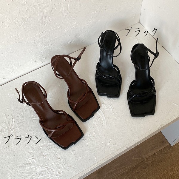 華奢ストラップサンダルサンダル レディース かかと あり夏 ベルト 靴 女性 大人 軽量 軽い身長アップ 疲れにくい 美脚効果 結婚式 二次会の通販は