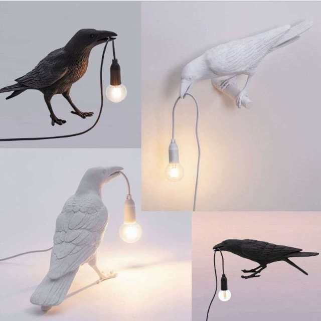 北欧家具 カラスのランプ、照明スタンド 豆電球 インテリア 新生活 鳥 ライト 北欧風インテリア