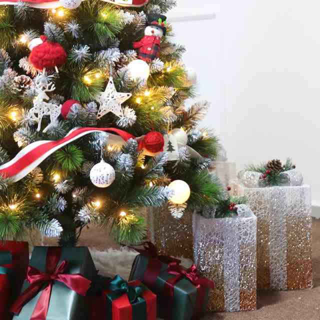 クリスマスツリー 150cm christmas tree LED 飾りライト付き 10種の