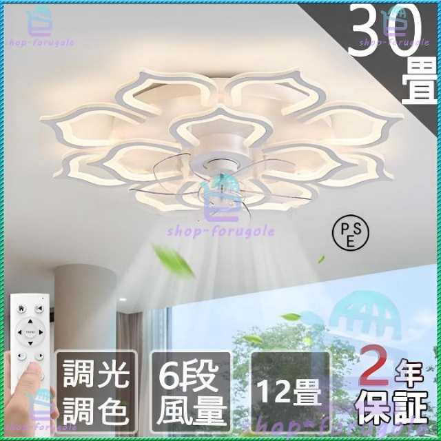 シーリングファンライト 2024 LED 12畳 節電 省エネ 調光調色 北欧 ファン付き照明 扇風機 風量調節 静音 空気循環 エコ シーリングライ