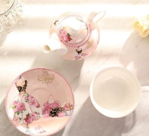 花 ピンク かわいい 中国茶 セット ペア おもてなし 食器 ギリス 