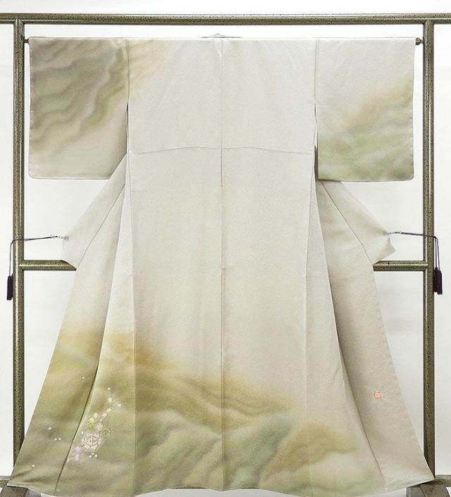 訪問着 未着用美品 正絹 久保田一竹 一竹辻が花 一竹工房 絞り辻が花模様 訪問着 未使用 新古品 着物