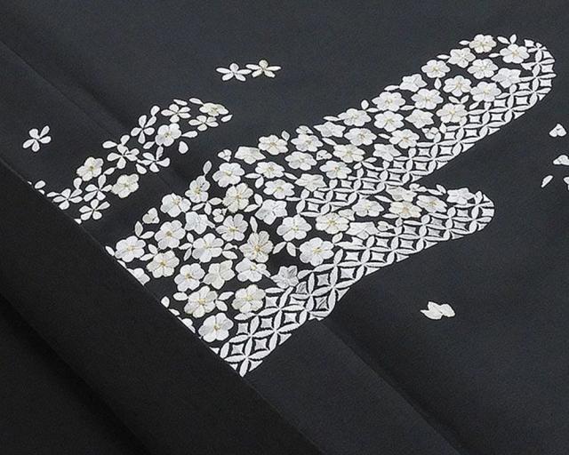 訪問着 新品仕立済 正絹 四季花七宝模様 訪問着 身丈167.5cm 裄丈67.5