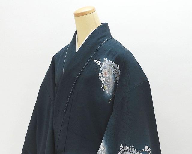 訪問着 新品仕立済 正絹 辻が花 訪問着 身丈165cm 裄丈68cm 新品 仕立て上がり 着物 b1979_3