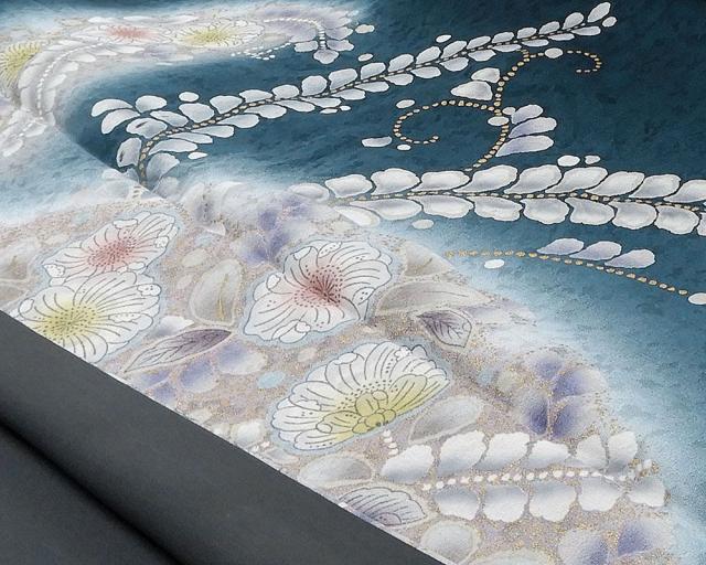 訪問着 新品仕立済 正絹 辻が花 訪問着 身丈165cm 裄丈68cm 新品 仕立て上がり 着物 b1979_5
