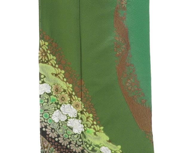 訪問着 未着用美品 正絹 十日町友禅 滝泰謹製 絞り辻が花模様 身丈170.5cm 裄丈70.5cm 訪問着 未使用 新古品 着物 結婚式 入学式 卒業式 b4084_4