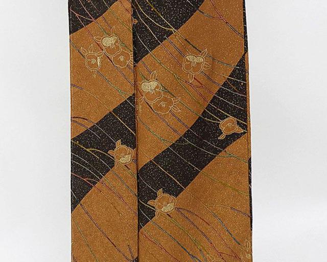 小紋 正絹 椿模様 小紋 リサイクル 着物